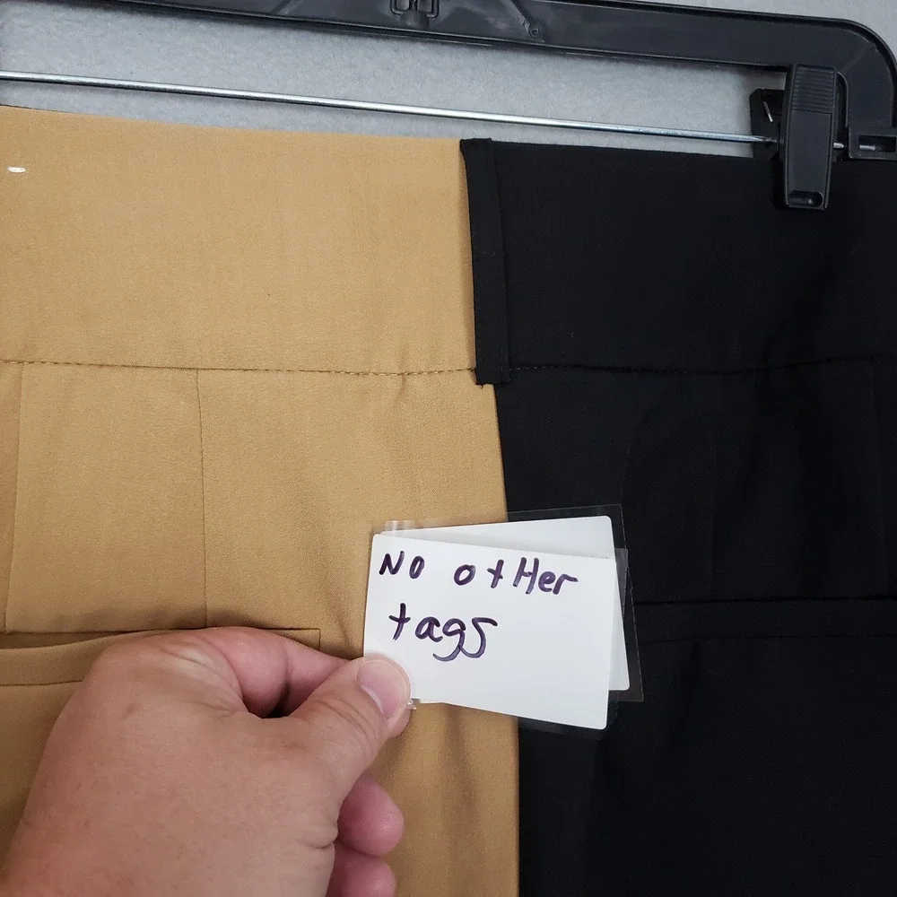 Lane Bryant Size 18S Two Tone Dress Pants‎ Black Gold Elevated Office Cocktail
